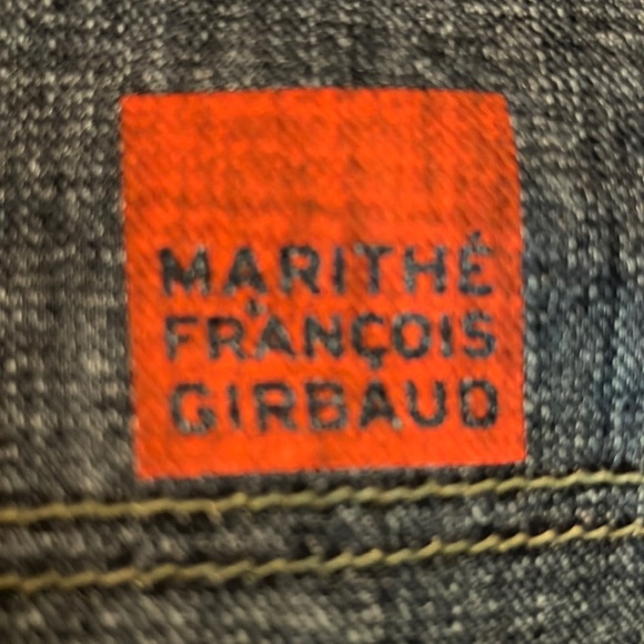 MARIiTHE FRANCOIS GIRBAUD Size 33 Hi-Waist Jeans  Button-Zip PaintSplotch - Picture 8 of 16